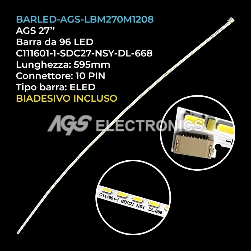 kit 1 barre LED retroilluminazione per OPTIX 27 pollici modello G27C3