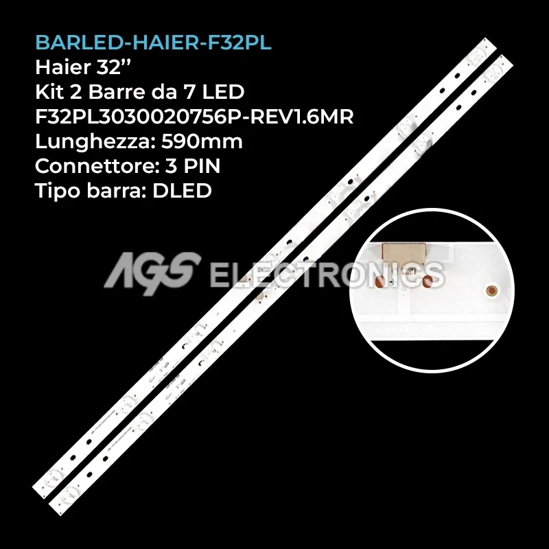 kit 2 barre LED retroilluminazione per TCL 32 pollici modello LE32E2900