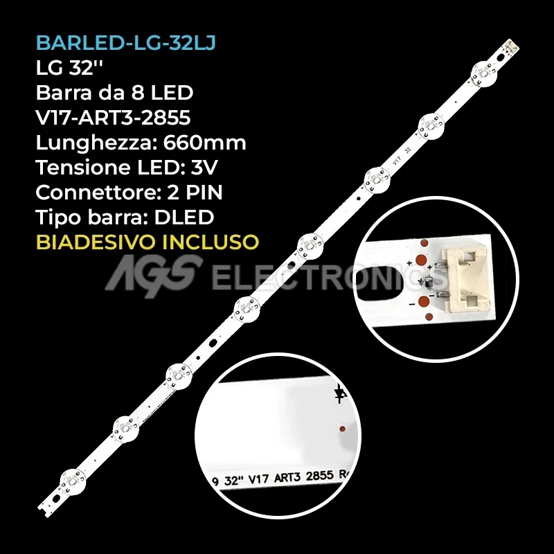 kit 1 barre LED retroilluminazione per LG 32 pollici pannello LC320DXEFKA2
