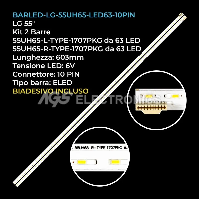 BARLED-LG-55UH65-LED63-10PIN