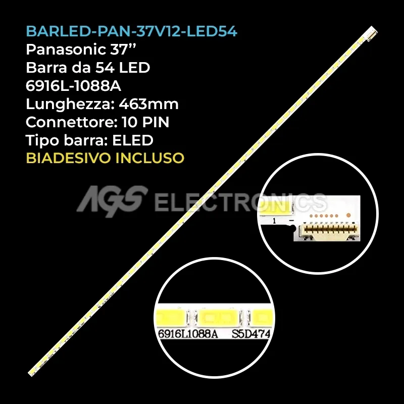 kit 1 barre LED retroilluminazione per LG 37 pollici pannello LC370EUNSEM3