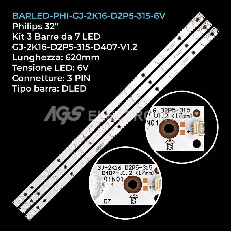 BARLED-PHI-GJ-2K16-D2P5-315-6V