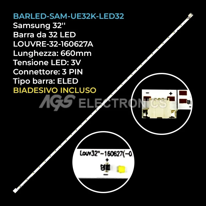 kit 1 barre LED retroilluminazione per Samsung 32 pollici pannello CYFK032BNEV2H