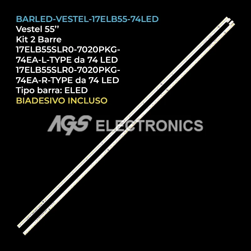 kit 2 barre LED retroilluminazione per Laurus 55 pollici modello PH55LEDFHD