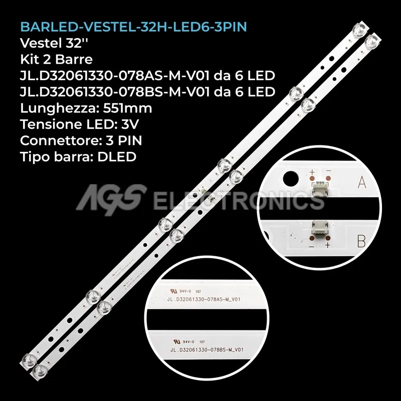 BARLED-VESTEL-32H-LED6-3PIN