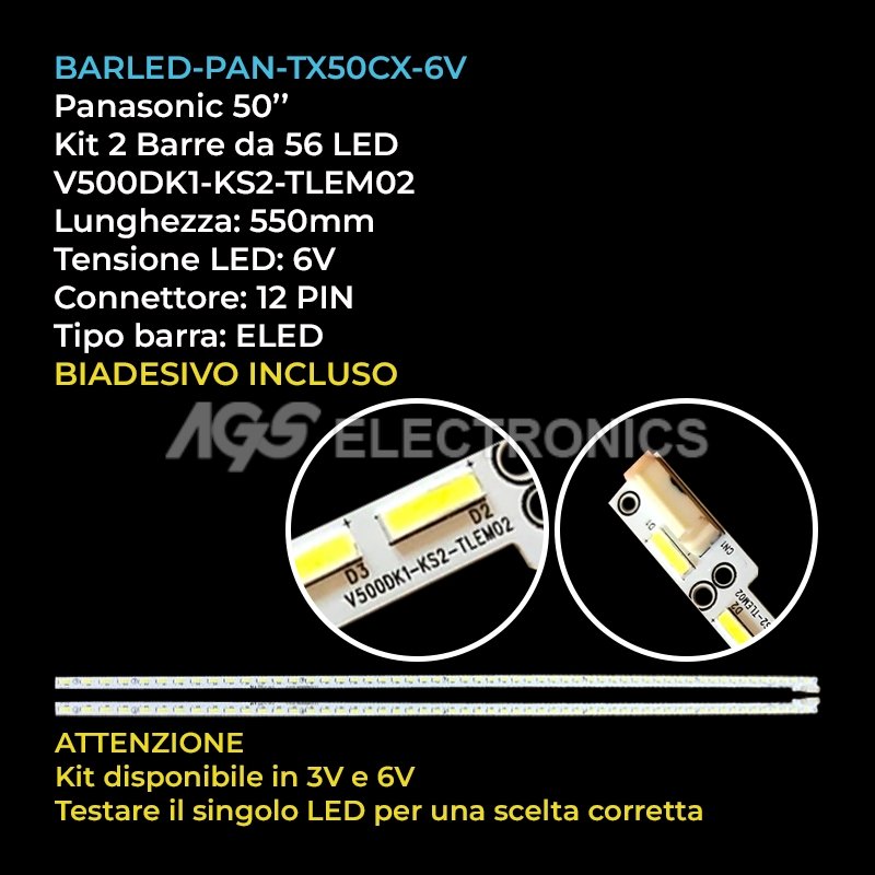 BARLED-PAN-TX50CX-6V