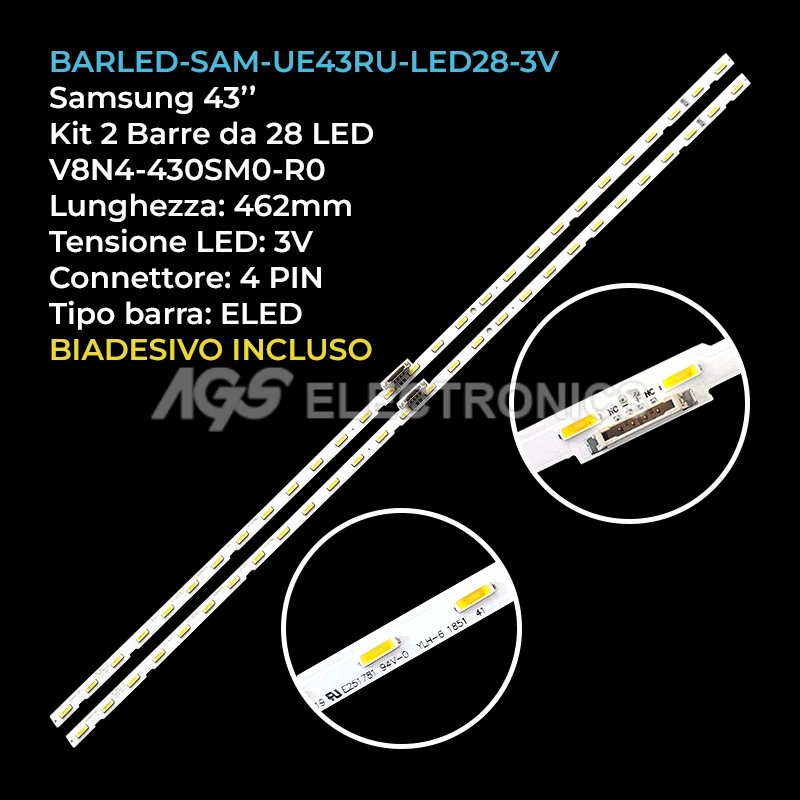 BARLED-SAM-UE43RU-LED28-3V
