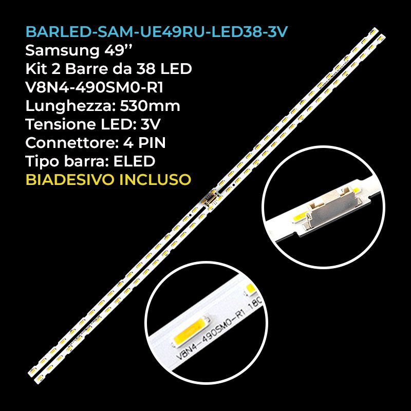 BARLED-SAM-UE49RU-LED38-3V
