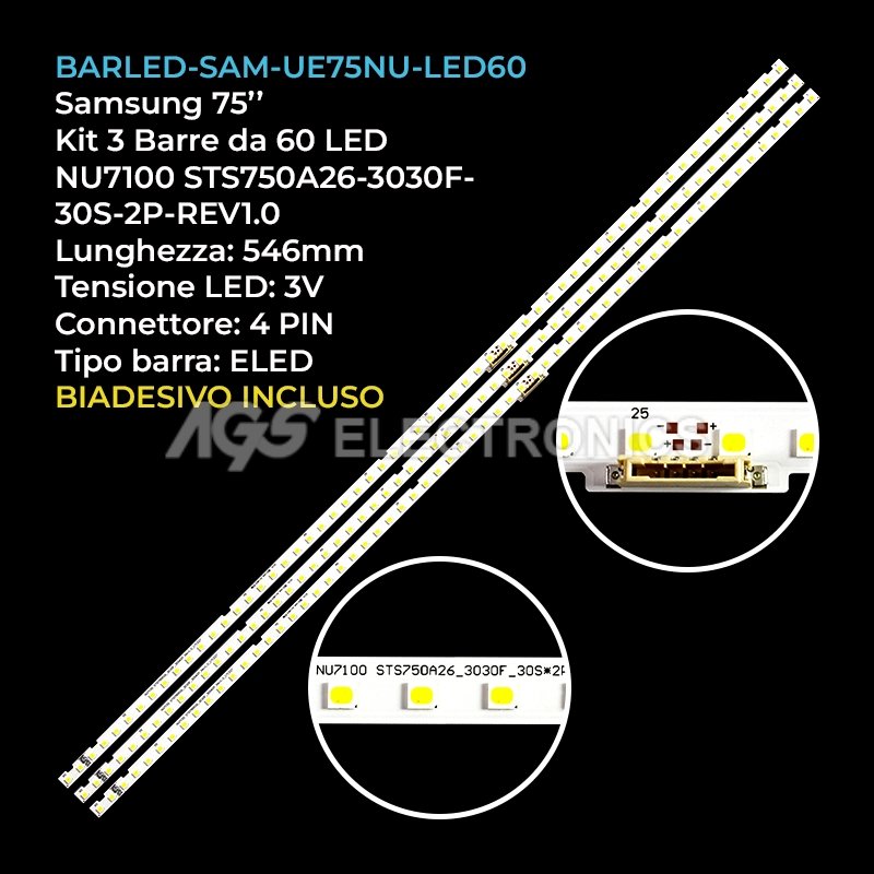 BARLED-SAM-UE75NU-LED60