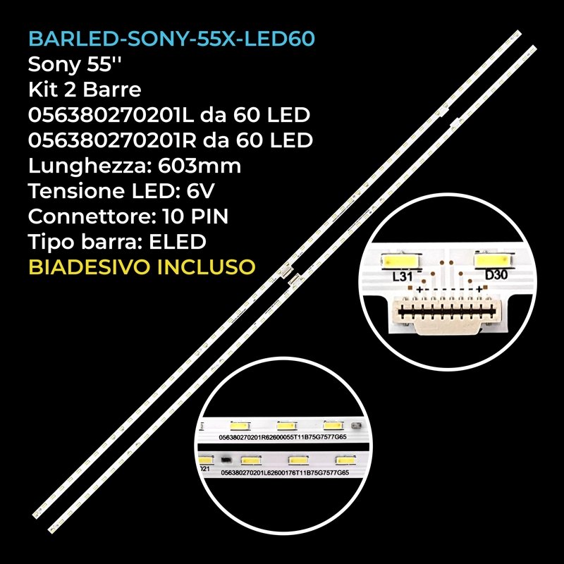 BARLED-SONY-55X-LED60