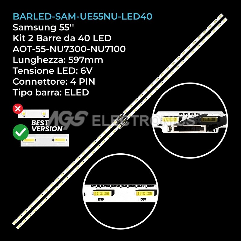 BARLED-SAM-UE55NU-LED40