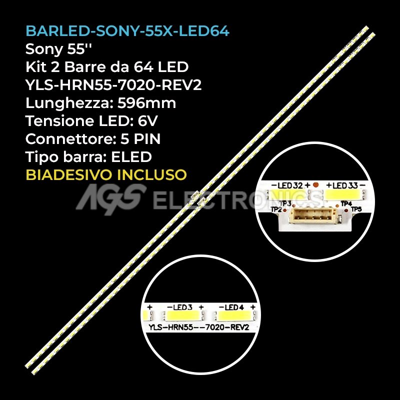 BARLED-SONY-55X-LED64